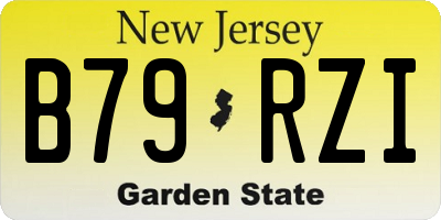 NJ license plate B79RZI