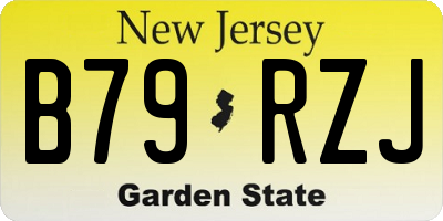 NJ license plate B79RZJ