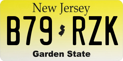NJ license plate B79RZK
