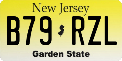 NJ license plate B79RZL
