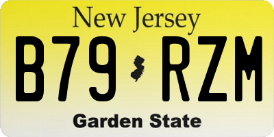 NJ license plate B79RZM