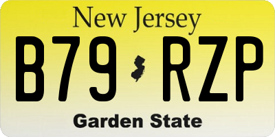 NJ license plate B79RZP
