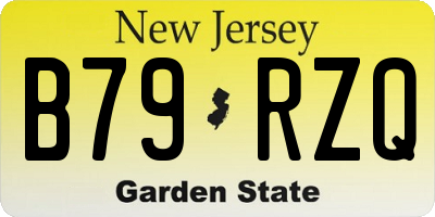 NJ license plate B79RZQ