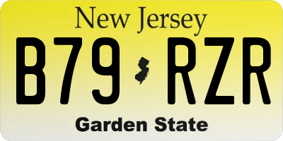 NJ license plate B79RZR