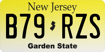 NJ license plate B79RZS