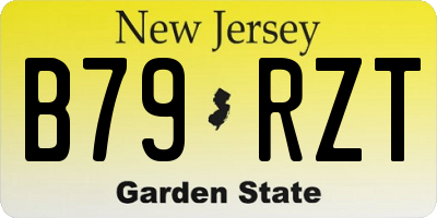 NJ license plate B79RZT