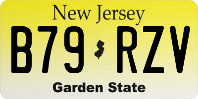 NJ license plate B79RZV