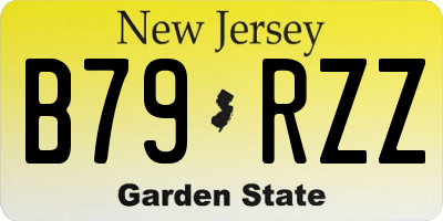 NJ license plate B79RZZ