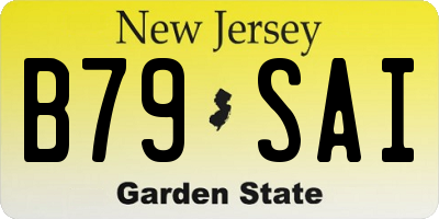 NJ license plate B79SAI