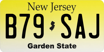 NJ license plate B79SAJ