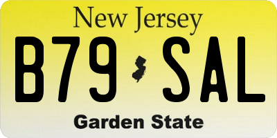 NJ license plate B79SAL