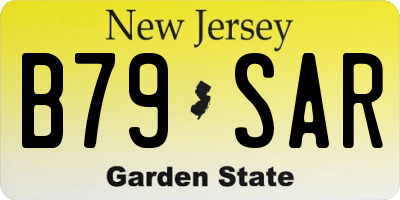NJ license plate B79SAR