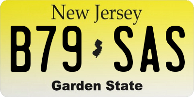 NJ license plate B79SAS