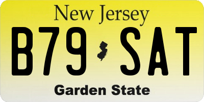 NJ license plate B79SAT