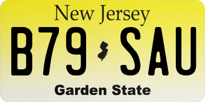 NJ license plate B79SAU