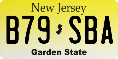 NJ license plate B79SBA