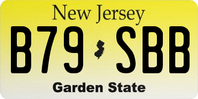 NJ license plate B79SBB