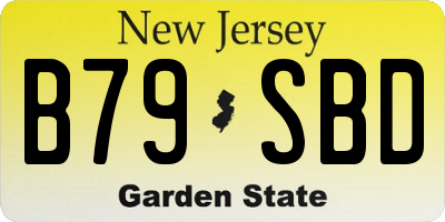 NJ license plate B79SBD