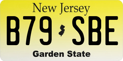 NJ license plate B79SBE