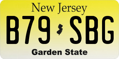 NJ license plate B79SBG