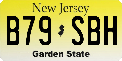NJ license plate B79SBH