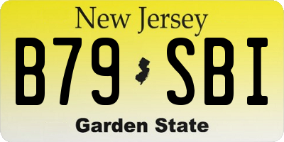 NJ license plate B79SBI