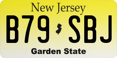 NJ license plate B79SBJ