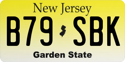 NJ license plate B79SBK