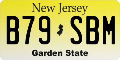 NJ license plate B79SBM