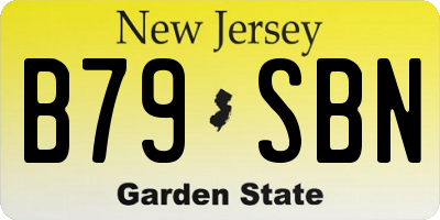 NJ license plate B79SBN