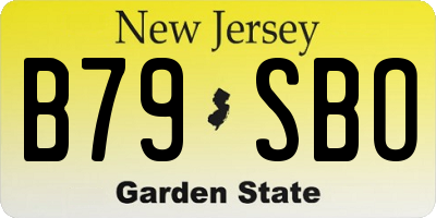 NJ license plate B79SBO