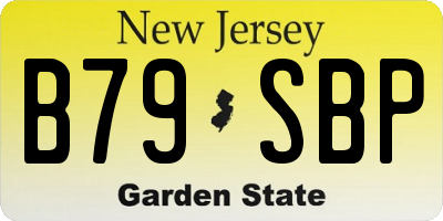NJ license plate B79SBP