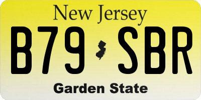 NJ license plate B79SBR