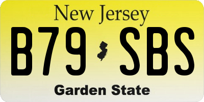 NJ license plate B79SBS