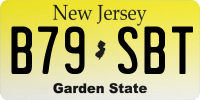 NJ license plate B79SBT