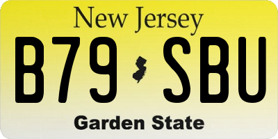 NJ license plate B79SBU