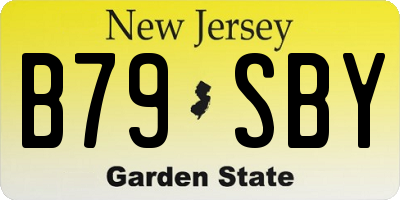 NJ license plate B79SBY