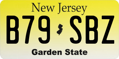 NJ license plate B79SBZ