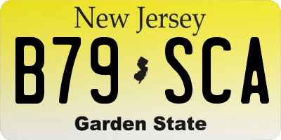 NJ license plate B79SCA