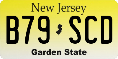 NJ license plate B79SCD