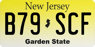 NJ license plate B79SCF