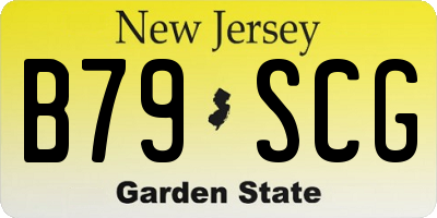 NJ license plate B79SCG