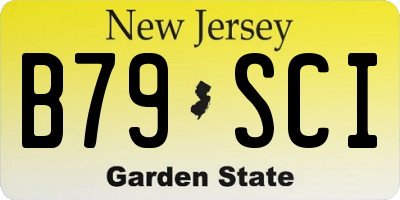 NJ license plate B79SCI