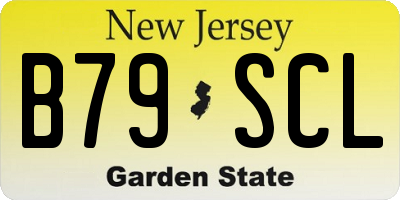NJ license plate B79SCL