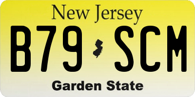 NJ license plate B79SCM