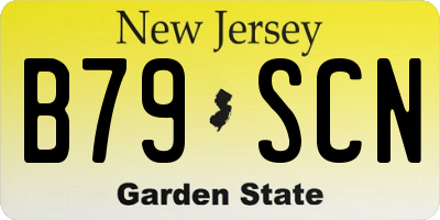 NJ license plate B79SCN