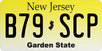 NJ license plate B79SCP
