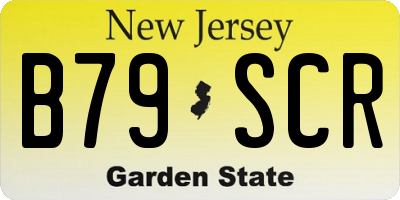 NJ license plate B79SCR
