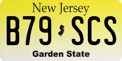NJ license plate B79SCS