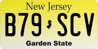 NJ license plate B79SCV